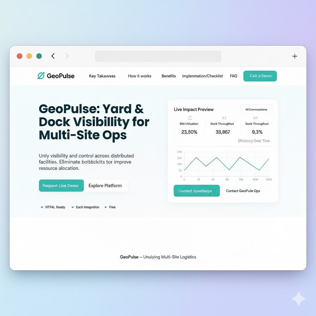 GeoPulse: Yard & Dock Visibility for Multi-Site Ops