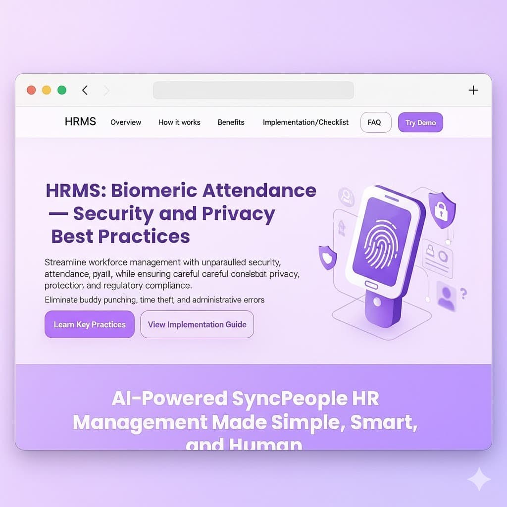 HRMS: Biometric Attendance — Security and Privacy Best Practices